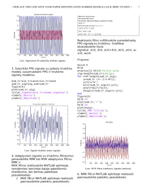 Adaptyvus judesio trukdžių filtravimas. Paveikslėlis 7