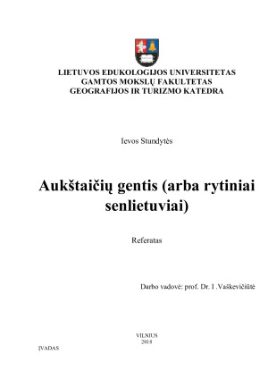 Aukštaičių gentis (arba rytiniai senlietuviai). Paveikslėlis 1