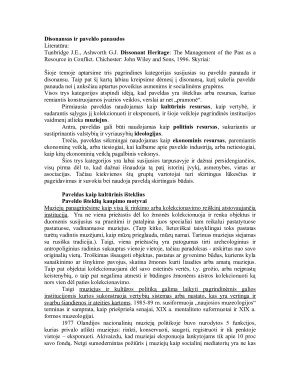 Disonansas ir paveldo panaudos. Paveikslėlis 1