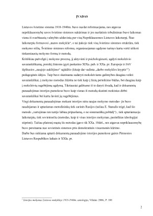DOKUMENTŲ PANAUDOJIMAS MOKANT ISTORIJOS LIETUVOJE 1918-1940M. IR  XXIa. Pr.. Paveikslėlis 2
