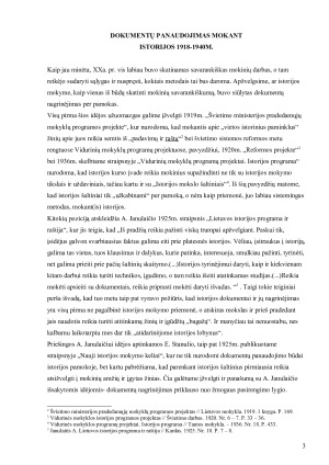 DOKUMENTŲ PANAUDOJIMAS MOKANT ISTORIJOS LIETUVOJE 1918-1940M. IR  XXIa. Pr.. Paveikslėlis 3