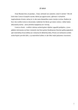 Dvaro turinio raida nuo XVI a. pr. iki XVIII a. pab.. Paveikslėlis 2