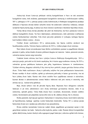 Dvaro turinio raida nuo XVI a. pr. iki XVIII a. pab.. Paveikslėlis 3