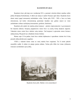 Dvaro turinio raida nuo XVI a. pr. iki XVIII a. pab.. Paveikslėlis 6