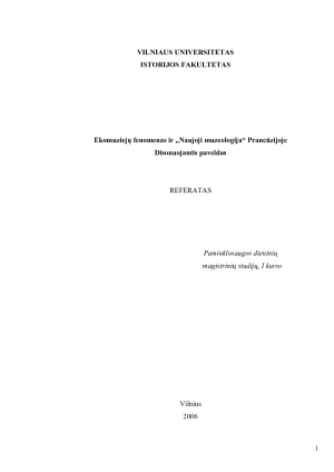 Ekomuziejų fenomenas ir „Naujoji muzeologija“ Prancūzijoje. Paveikslėlis 1