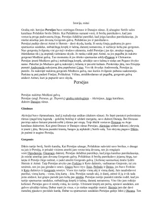 Graikų mitologijos herojus Persėjas - kilmė, žygdarbiai ir simbolinė reikšmė