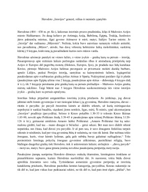 Herodoto „Istorijos“ genezė, stilius ir meninės ypatybės