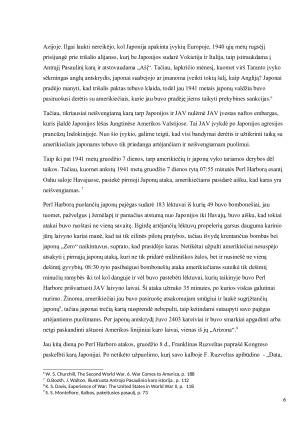 Jungtinių Amerikos Valstijų įsitraukimas į II – ąjį Pasaulinį karą - Perl Harboro užpuolimas. Paveikslėlis 6
