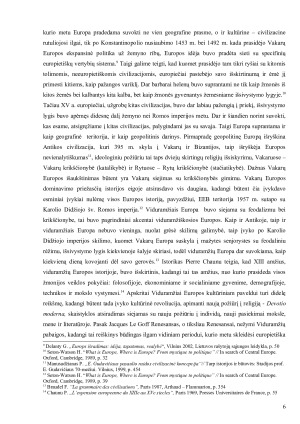 Kas yra Europa Kiek yra Europų Kada ji gimė Kokiomis prasmėmis istorikai suvokia Europą. Paveikslėlis 6