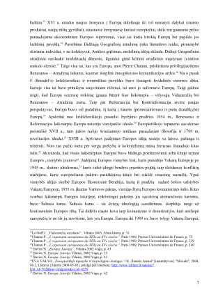 Kas yra Europa Kiek yra Europų Kada ji gimė Kokiomis prasmėmis istorikai suvokia Europą. Paveikslėlis 7