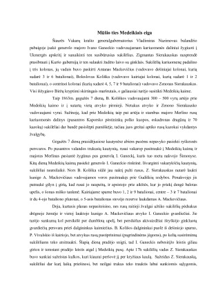 Mūšio ties Medeikiais eiga