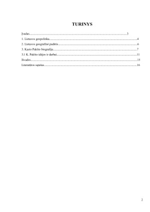 Lietuvos geopolitinė ir geografinė padėtis ir jos kitimas. K. Pakštas (1893-1960) – geopolitikos pradininkas Lietuvoje. Jo knyga „Baltijos respublikų politinė geografija“. K. Pakšto idėjos. Paveikslėlis 2
