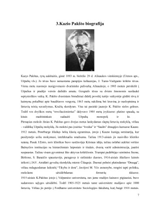 Lietuvos geopolitinė ir geografinė padėtis ir jos kitimas. K. Pakštas (1893-1960) – geopolitikos pradininkas Lietuvoje. Jo knyga „Baltijos respublikų politinė geografija“. K. Pakšto idėjos. Paveikslėlis 7
