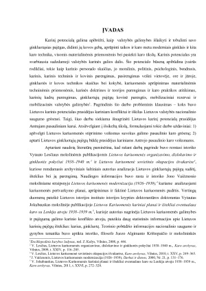 Lietuvos karinis potencialas Antrojo pasaulinio karo išvakarėse