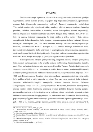Lietuvos masonų organizacijų raida XVIII a. pabaigoje – XIX a. pradžioje