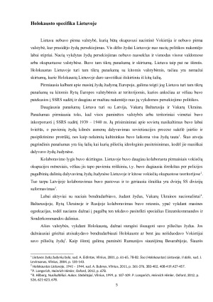 LIETUVOS VISUOMENĖ 1940-1990 M. PASIPRIEŠINIMAS IR PRISITAIKYMAS - HOLOKAUSTO SPECIKA LIETUVOJE IR (NE)GELBĖJIMO PROBLEMATIKA. Paveikslėlis 5