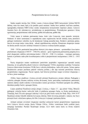 Pasipriešinimo kovos Lietuvoje