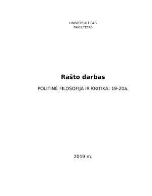 POLITINĖ FILOSOFIJA IR KRITIKA 19-20a.