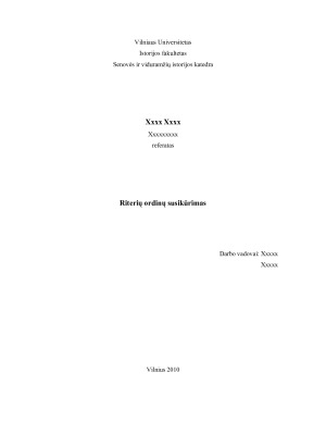 Riterių ordinų susikūrimas