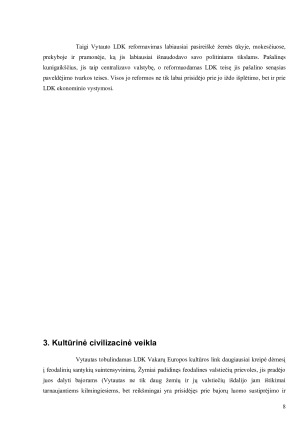 Vytauto laikų reformos ir jų įtaka tolesnei LDK valstybės ir visuomenės struktūrai. Paveikslėlis 8