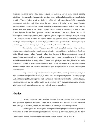Vytauto laikų reformos ir jų įtaka tolesnei LDK valstybės ir visuomenės struktūrai. Paveikslėlis 9