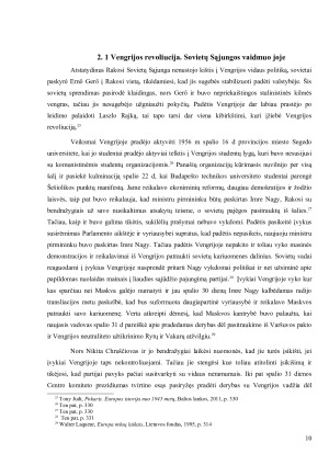 Sovietų Sąjungos santykiai su Vidurio Europos valstybėmis „atšilimo“ laikotarpiu (Lenkija, Vengrija, Čekoslovakija). Paveikslėlis 10