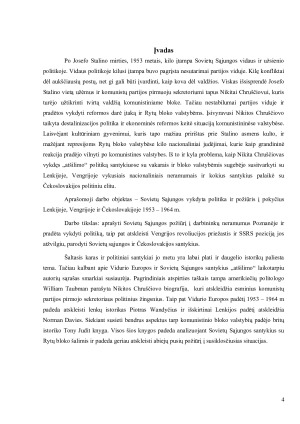 Sovietų Sąjungos santykiai su Vidurio Europos valstybėmis „atšilimo“ laikotarpiu (Lenkija, Vengrija, Čekoslovakija). Paveikslėlis 4