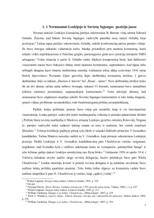 Sovietų Sąjungos santykiai su Vidurio Europos valstybėmis „atšilimo“ laikotarpiu (Lenkija, Vengrija, Čekoslovakija). Paveikslėlis 7
