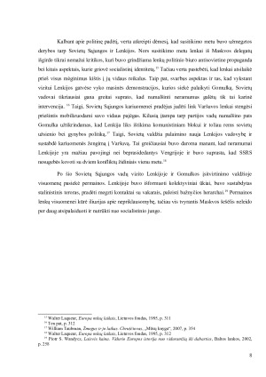 Sovietų Sąjungos santykiai su Vidurio Europos valstybėmis „atšilimo“ laikotarpiu (Lenkija, Vengrija, Čekoslovakija). Paveikslėlis 8