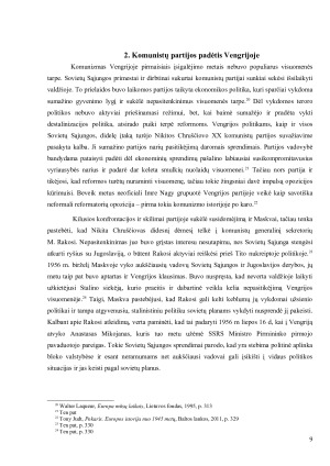 Sovietų Sąjungos santykiai su Vidurio Europos valstybėmis „atšilimo“ laikotarpiu (Lenkija, Vengrija, Čekoslovakija). Paveikslėlis 9