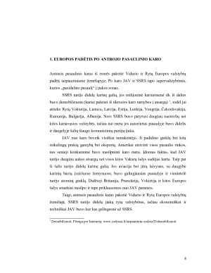 ŠALTOJO KARO PRADŽIA IR EUROPOS PADALINIMAS II PASAULINIAM KARUI PASIBAIGUS. Paveikslėlis 4