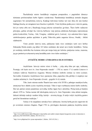 ŠIUOLAIKINĖ LIETUVOS MIESTŲ IR MIESTELIŲ HERALDIKA. ANYKŠČIŲ MIESTO BEI JO APYLINKIŲ. Paveikslėlis 7