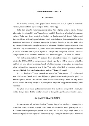 TRAKŲ PILIES ARCHITEKTŪRINIS KULTŪROS PAVELDAS. Paveikslėlis 3