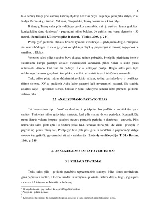 TRAKŲ PILIES ARCHITEKTŪRINIS KULTŪROS PAVELDAS. Paveikslėlis 6