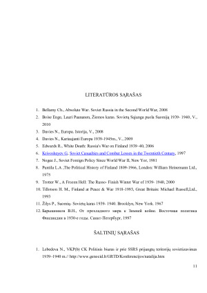 TSRS ir Suomijos Žiemos karas - priežastys, tikslai ir pasekmės. Paveikslėlis 9