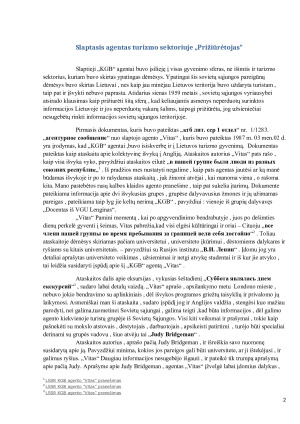Turizmo kontrolė ir priežiūra Sovietų Lietuvoje - KGB veikla ir jos poveikis visuomenei. Paveikslėlis 2