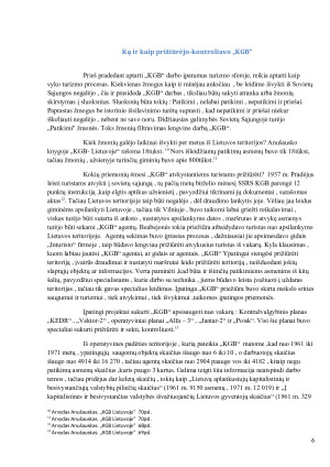 Turizmo kontrolė ir priežiūra Sovietų Lietuvoje - KGB veikla ir jos poveikis visuomenei. Paveikslėlis 6