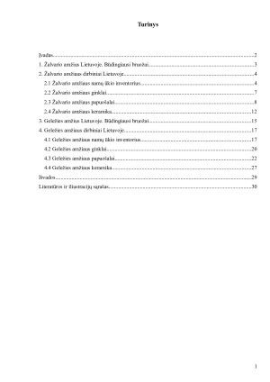 Žalvario ir geležies amžiaus dirbinių ypatumai ir reikšmė Lietuvos archeologijoje