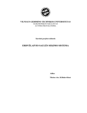 ERDVĖLAIVIO SAULĖS SEKIMO SISTEMA. Kursinis