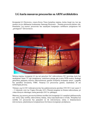 Išmaniuosiuose televizoriuose naudojami procesoriai. Paveikslėlis 10
