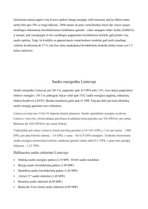 MODERNIOJI ELEKTROS ENERGETIKA. SAULĖS ENERGIJA. Paveikslėlis 8