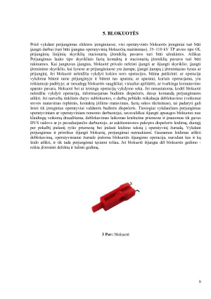 Operatyviniai perjungimai. Paveikslėlis 9