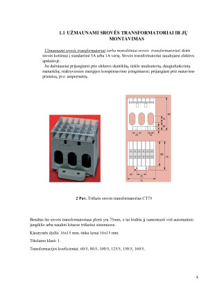 Srovės transformatorių montavimas. Paveikslėlis 4