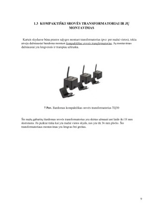 Srovės transformatorių montavimas. Paveikslėlis 9