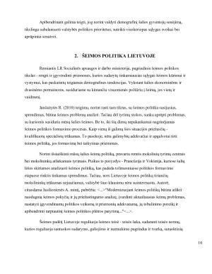 DEMOGRAFINIAI POKYČIAI ŠEIMOS GYVENIME IR JŲ ĮTAKA ŠEIMOS POLITIKAI LIETUVOJE. Paveikslėlis 10