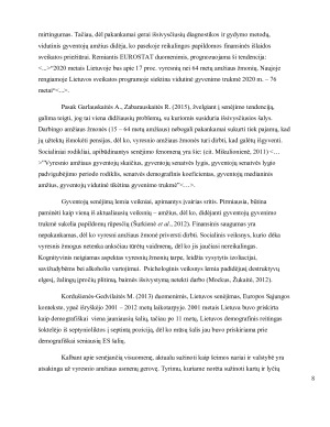 DEMOGRAFINIAI POKYČIAI ŠEIMOS GYVENIME IR JŲ ĮTAKA ŠEIMOS POLITIKAI LIETUVOJE. Paveikslėlis 8