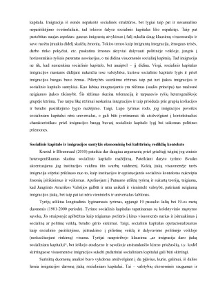 Imigracijos ir socialinio kapitalo santykis. Paveikslėlis 5