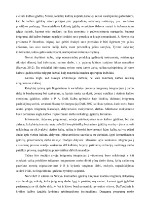 Kalbos įgūdžiai kaip socialinio kapitalo aspektas ir jų vaidmuo imigrantų integracijoje. Paveikslėlis 3