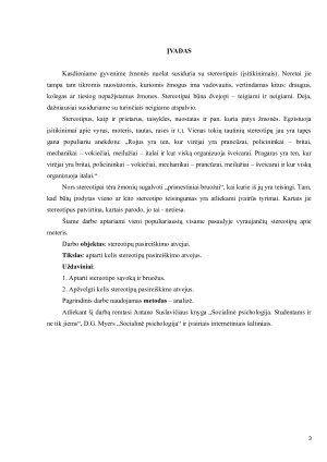 KELIŲ STEREOTIPŲ PASIREIŠKIMO ATVEJŲ PRISTATYMAS. Paveikslėlis 3