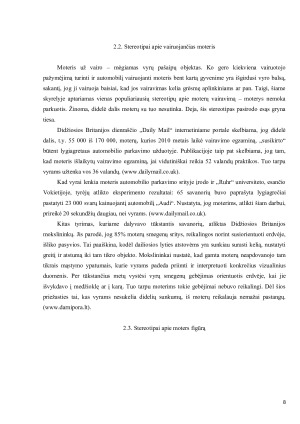 KELIŲ STEREOTIPŲ PASIREIŠKIMO ATVEJŲ PRISTATYMAS. Paveikslėlis 8